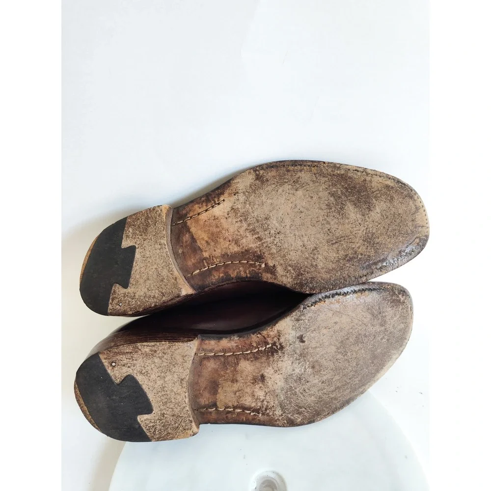 Cole Haan Derby Shoes 6.5 E Wide Leather Soles Lace Up Dress Split Toe Brown